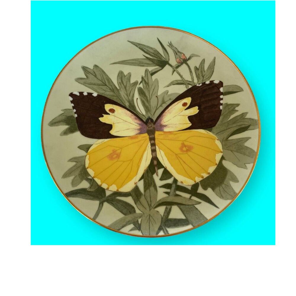 Vintage Butterfly Plate by Stanley Galli Famous Postal Artists Series